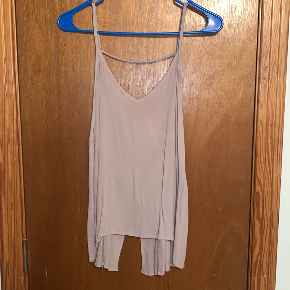 Strappy detail khaki top